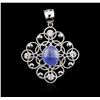 Image 1 : SILVER 4.80ct Tanzanite and White Topaz Pendant
