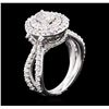 Image 3 : 14KT White Gold 1.20ctw Diamond Ring
