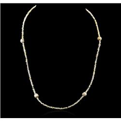 14KT Yellow Gold 22.02ctw Rough Diamond Necklace