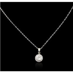 14KT White Gold 1.25ctw Diamond Pendant With Chain