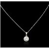 Image 1 : 14KT White Gold 1.25ctw Diamond Pendant With Chain