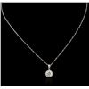 Image 2 : 14KT White Gold 1.25ctw Diamond Pendant With Chain