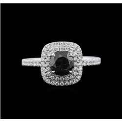 1.23ctw Black Diamond Ring - 14KT White Gold