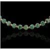 Image 2 : 14KT Yellow Gold 37.26ctw Emerald and Diamond Necklace