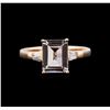 Image 1 : 14KT Rose Gold 1.86ct Morganite and Diamond Ring