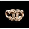 Image 1 : 14KT Rose Gold 0.29ctw Diamond Ring
