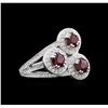 Image 2 : 2.64ctw Ruby and Diamond Ring - 14KT White Gold