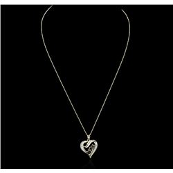 10KT Yellow Gold 0.30ctw Diamond Heart Pendant With Chain