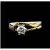 Image 1 : 0.50ct Diamond Solitaire Ring - 14KT Yellow Gold