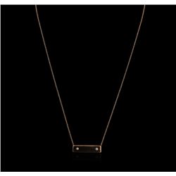 14KT Rose Gold 0.02ctw Diamond Pendant With Chain