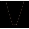 Image 1 : 14KT Rose Gold 0.02ctw Diamond Pendant With Chain