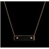 Image 2 : 14KT Rose Gold 0.02ctw Diamond Pendant With Chain