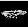 Image 1 : 14KT White Gold 1.12ctw Diamond Bangle Bracelet