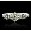 Image 1 : 18KT White Gold 1.27ctw Diamond Ring