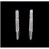 Image 1 : 1.34ctw Diamond Earrings - 18KT White Gold