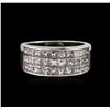 Image 1 : 18KT White Gold 2.89ctw Diamond Ring