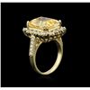 Image 3 : 14KT Yellow Gold 7.10ct Citrine and Diamond Ring