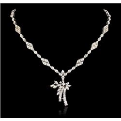 14KT White Gold 3.82ctw Diamond Necklace