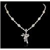 Image 1 : 14KT White Gold 3.82ctw Diamond Necklace
