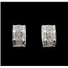 Image 1 : 0.50ctw Diamond Earrings - 14KT White Gold