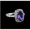 Image 2 : 14KT White Gold 2.71ct Tanzanite and Diamond Ring
