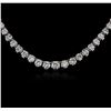 Image 2 : 14KT White Gold 8.16ctw Diamond Necklace
