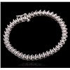 Image 1 : 14KT White Gold 1.00ctw Diamond Bracelet