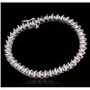 Image 2 : 14KT White Gold 1.00ctw Diamond Bracelet