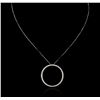 Image 1 : 14KT White Gold 1.45ctw Diamond Pendant With Chain