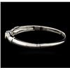 Image 2 : 2.68ctw Sapphire and Diamond Bangle Bracelet - 18KT White Gold