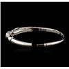 Image 3 : 2.68ctw Sapphire and Diamond Bangle Bracelet - 18KT White Gold