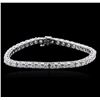 Image 1 : 14KT White Gold 4.75ctw Diamond Tennis Bracelet
