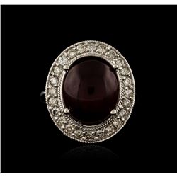 14KT White Gold 13.92ct Ruby and Diamond Ring