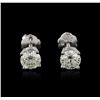 Image 1 : 14KT White Gold 0.80ctw Diamond Stud Earrings
