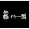Image 2 : 14KT White Gold 0.80ctw Diamond Stud Earrings