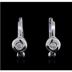 14KT White Gold 0.04ctw Diamond Earrings