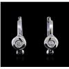 Image 1 : 14KT White Gold 0.04ctw Diamond Earrings