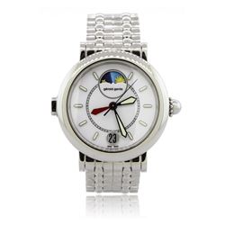 Gerald Genta Stainless Steel Night and Day Watch