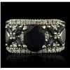 Image 1 : 14KT White Gold 3.26ctw Sapphire and Diamond Ring