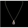 Image 1 : 14KT Yellow Gold 2.85ct Tanzanite and Diamond Pendant