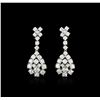 Image 1 : 14KT White Gold 4.07ctw Diamond Earrings