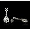 Image 2 : 14KT White Gold 4.07ctw Diamond Earrings