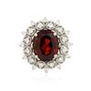 Image 1 : 14KT White Gold 5.43ct Spessartite and Diamond Ring