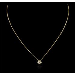 14KT Yellow Gold 0.65ct Diamond Pendant With Chain