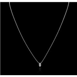 14KT White Gold 0.38ct Diamond Solitaire Necklace