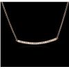 Image 2 : 14KT Rose Gold 0.84ctw Diamond Necklace
