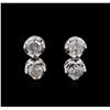 Image 1 : 14KT White Gold 0.81ctw Diamond Earrings