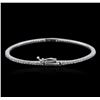 Image 2 : 14KT White Gold 2.05ctw Diamond Bangle Bracelet