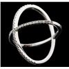 Image 2 : 14KT White Gold 0.61ctw Diamond Ring