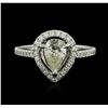 Image 1 : 18KT White Gold 1.06ctw Diamond Ring